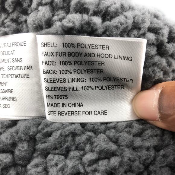 MICHAEL Michael Kors Gun Metal Missy Faux Shearling Lined Jacket - Size XS - Picture 10 of 14